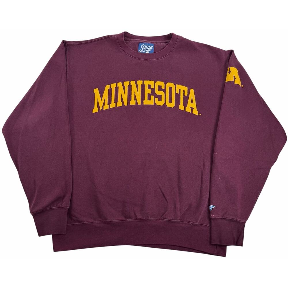 Minnesota Gophers Red Crewneck Men's Large Blue 84 College NCAA Sweatshirt